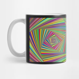 Vibrating Optical Illusion Rainbow Spiral Mug